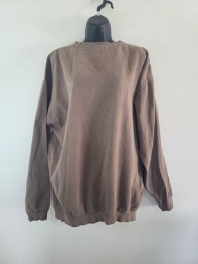 Duck Head Heritage Sweatshirt Mens L Khaki Brown Long Sleeves 100% Cotton